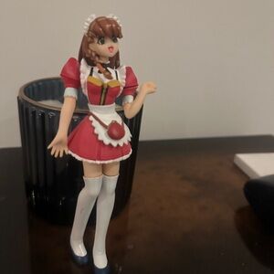 Red and White Maid Figurine